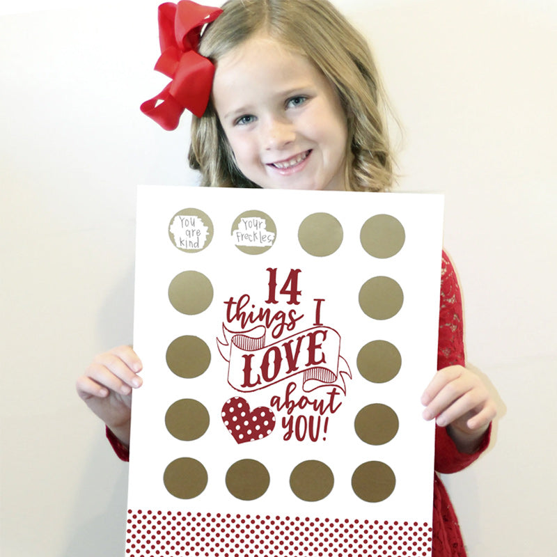 Valentine's Scratch Off Advent 14 things I love about you!