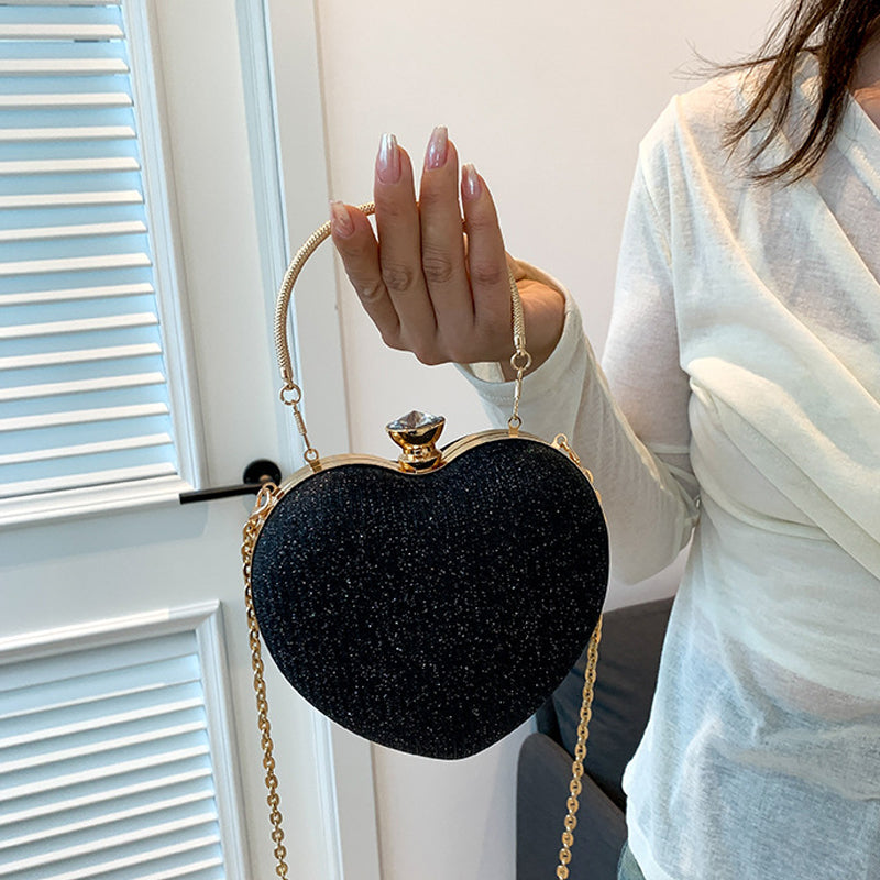 Chain Crossbody Explosion Handheld Heart Bag