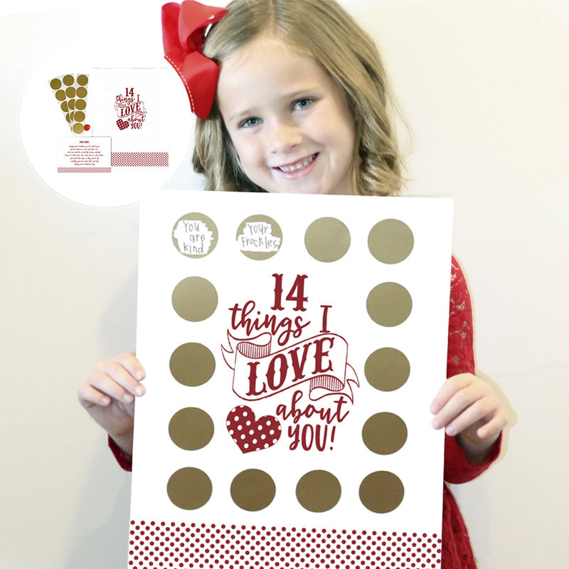 Valentine's Scratch Off Advent 14 things I love about you!