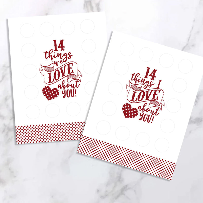 Valentine's Scratch Off Advent 14 things I love about you!