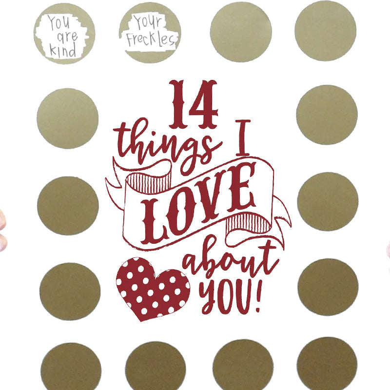 Valentine's Scratch Off Advent 14 things I love about you!