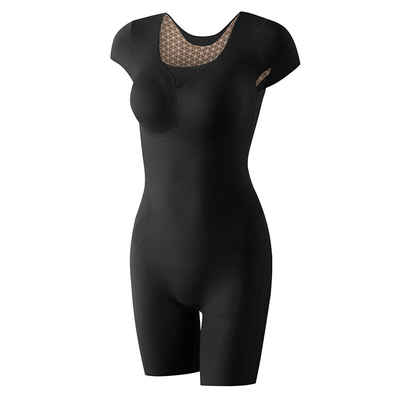 Short sleeve fat-burning body shapewear